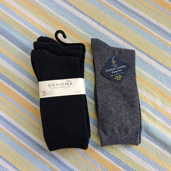 ⭐ NEW 4 pairs of Black & Gray socks - Picture 1 of 5